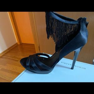 BCBG Ma LaLa Black Satin Heels! Oh La La!